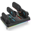 DOBE TNS-3160 Switch2 4-Controller Charging Dock RGB Lighting Wall Mountable Gaming Accessories with Buzzer Alert