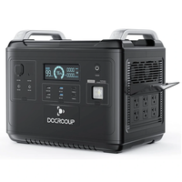 DOCROOUP 2000W Solar Power Station with LiFePO4 1997Wh Battery for Phone Tablet Home Camping Emergency