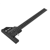 Doctorwood Multifunction Inch and MM Woodworking Scriber Gauge Aluminum Measuring Marking Framing Ruler Tool for Carpent