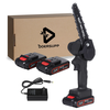 Doersupp 6 Inch 1200W Cordless Electric Chain Saw Wood Pruning Chainsaw Mini Cutter W/ 2Pcs Batteries Garden Tree Loggin