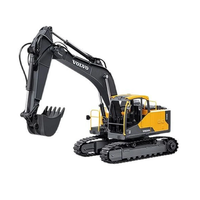 DOUBLE E E598 1/16 2.4G 17CH Alloy Remote Control RC Excavator 360°Spin For Volvo Authorization