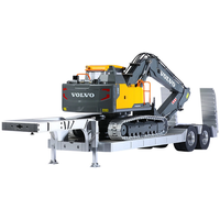 Double E/Eagle Hobby E012-001 1/14 Full Metal CNC Aluminum Alloy Low Flatbed Trailer 15kg Loading Double Axle Stainless