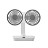 Double Head Desktop Oscillating Fan, 360°Rotation USB Rechargeable 4000mAh Battery Powered Portable Automatic Rotating Ta