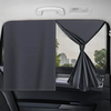 Double Layer Car Window Sunshade UV Protection Mesh Magnetic Install Black Side Glass Cover Heat Block Vision Enhancemen