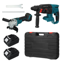 Driillpro Electric Hammer Drill 125mm Brushless Angle Grinder With 2pcs Battery 2in1 Power Tool Set for 18V Battery
