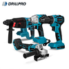 Drillpro 1 Set 800N.M Electric Wrench,  Hammer,  Power Drill Machine,  Angle Grinder with/without Battery