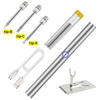 Drillpro 1100mAh Mini Portable Cordless Soldering Iron with Cover Stainless Steel Case Ideal for DIY Projects and Studen