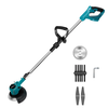 Drillpro 1500W Cordless Electric Lawn Mower Adjustable Foldable Trimmer with Three Blade Types 12000 RPM Speed Suitable