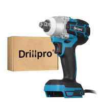 Drillpro 18V 0-3200RPM Cordless Impact Wrench Driver Brushless Motor With LED Light Electric Wrench Adapted for Makita D