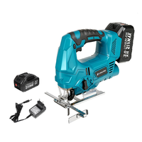 Drillpro 21V 600W Brushless Cordless Jigsaw Electric Saw,  Variable Speed,  0-45° Bevel,  Dust Collection,  for 18-21V Batte