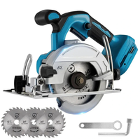 Drillpro 5 Inch Brushless Electric Circular Saw 10800RPM with Adjustable Bevel Cutting Angle and 3 Blades for Woodworkin