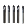 Drillpro 5pcs 6mm 90 Degree Chamfer Mill 2 Flutes HRC45 Carbide End Milling Cutter