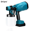 Drillpro 800mL Red/Blue Suction Type Cordless Paint Sprayer Electric Paint Woodworking Spray Gun