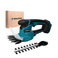 Drillpro Brushless Cordless Grass Shear and Hedge Trimmer 2-in-1 Quick Blade Change Depth Adjustment Lightweight Design