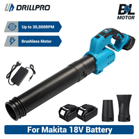 Drillpro Cordless Brushless Motor Air Blower Compatible for 18V Battery High Speed 30000RPM Portable Lightweight Design