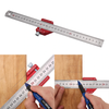 Drillpro CX300-2 Adjustable 45/90 Degree Metric and Inch Line Scribe Ruler Positioning Measuring Ruler 300mm Marking Rul