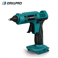 Drillpro Electric Hot Melt Glue Gun with Rapid Heating Intelligent Temperature Control for DIY Crafting Works with 10PCS