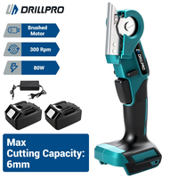 Drillpro Electric Scissor 80W Brushed Motor 6mm Cutting Capacity 2.5Ah Rechargeable Battery Low Vibration EU Plug Lightw