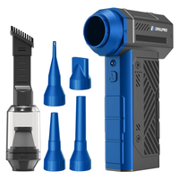 Drillpro G3 90, 000RPM 40mm Brushless Motor Turbo Fan 350g Wind Pressure with Multi Nozzles Rechargeable 3*2500mAh Batter