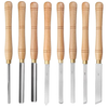 Drillpro High Speed Steel Lathe Chisel Wood Turning Tool with Wood Handle Woodworking Tool