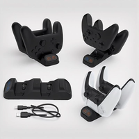 Dual Controller Charging Station Compatible for PS5 Xbox Series S X Switch Pro with LED Display Fast Charging Feature