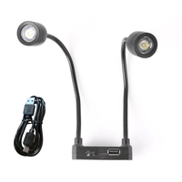 Dual Head LED Microscope Lamp Adjustable Brightness High Luminosity 60000LM for Soldering Industrial Microscopy Camera L