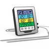 Dual Probe Large Colorful Touchscreen Food Meat ThermometerKitchen Cooking BBQ Thermometer High Temperature Alarm Fahr