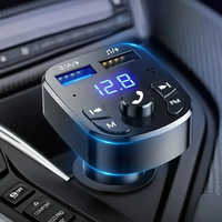 Dual USB Car MP3 Player Fast Charger FM bluetooth Receiver Compatible 5.0 FM Transmitter USB Flash Drive Plug Car Kit