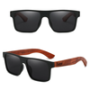 DUBERY Vintage Wooden Polarized Sunglasses for Men Women UV400 Protection Fashion Square Sun Glasses for Driving Travel