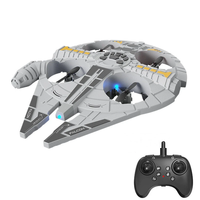 DWI ES101 PRO 2.4G EPP Foam Spaceship Hover Fighter Glider Air Pressure Altitude Hold Mode 360° Roll 4 Turbofans 4CH LED