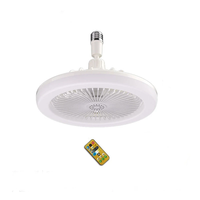 E27 Ceiling Fan Light Brightness & Color Temperature Dimmable 3-Speed Wind with Remote Control for Living Room Dining Ro