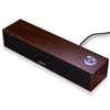 E350MB Wired bluetooth Soundbar Wooden Computer Speakers with Volume Knob Dual Speakers Deep Bass Support 3.5mm AUX Spea