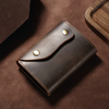 Ekphero Handmade Leather Credit Card Holder Wallet for Men Vintage Genuine Leather Multi-slot Driver