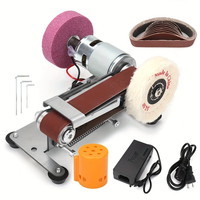 Electric Belt Sander Grinder Grinding Machine for Woodworking Mini Belt Sander and Knife Sharpener Dual Function Ideal f