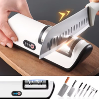 Electric Knife Sharpener Multifunctional Automatic 2 Gears Kitchen Cordless Electric Fast Knife Sharpener Kitchen Tools
