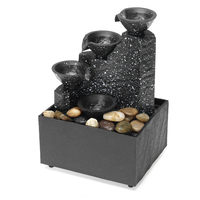 Electric Modern Tabletop Water Fountain USB Powered Water Fountain Ornament For Home Bedroom Living Room Decor