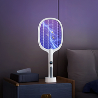 Electric Mosquito Swatter with Electronic Digital Screen Electric Exterminator Fly Swatter Detachable Handheld Auto Swat