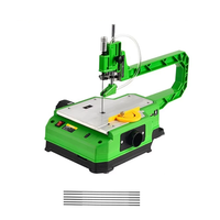 Electric Scroll Saw Multifunction Desktop Jig Saw Adjustable Cutting Thickness 45mm Six-Speed Control LED Swivel Lamp Wo