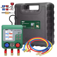 Electronic HVAC Manifold Gauge MT02 Dual Pressure Tester 92 Refrigerants Digital Processing for Auto Repair High Stabili