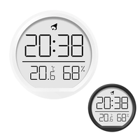 Electronic Hygrometer Alarm Clock Folding Bracket LED Display Temperature Wall Desk Clock For Living Room Kitchen Home D