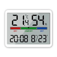 Electronic Multifunctional Magnetic Temperature Clock Wall Clock Digital Alarm Clock Large LCD Display Date Time Tempera
