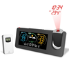 Electronic Projection Clock Weather Station Temperature and Humidity Meter Color Screen Weather Forecast LCD Digital Ala
