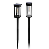 Elfeland 2PCS Solar Pathway Warm Lights Outdoor Waterproof Solar Powered Garden for Walkway Yard Backyard Landscape Ligh