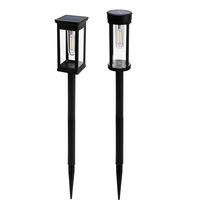 Elfeland 2PCS Solar Pathway Warm Lights Outdoor Waterproof Solar Powered Garden for Walkway Yard Backyard Landscape Ligh
