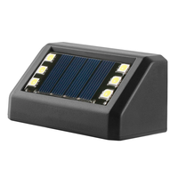 Elfeland 4Pcs Solar Step Lights Outdoors LED Decoration Lamps with Intelligent Light Control Waterproof Design for Stair