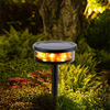 Elfeland LED Solar Lawn Lights with Built-in 8m LED Light String Waterproof Outdoor Pathway Patio Backyard Villa Garden