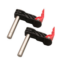 ENJOYWOOD 2 Pack 19mm 20mm Bench Dog Hold Down Quick Clamps Stainless Steel MFT Table T-Track Guide Rail System Clamps F