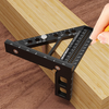 ENJOYWOOD 3D Multi-Angle Measuring Ruler Square Protractor Hole Positioning Inch/MM Imperial Metric Durable Aluminum All