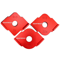 ENJOYWOOD 3PCS Aluminum Router Corner Jig Set R5-R30 6 in 1 Precision Woodworking Corner Templates Enduring and Easy to