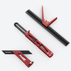 ENJOYWOOD 3PCS Multi-angle Measuring Ruler Square Ruler Metric and Imperial Scale Woodworking Scribing Measure Tools for